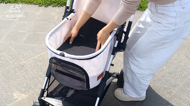 Amazon.co.jp: SKISOPGO ペットカート 対面両用 アップグレード ペット