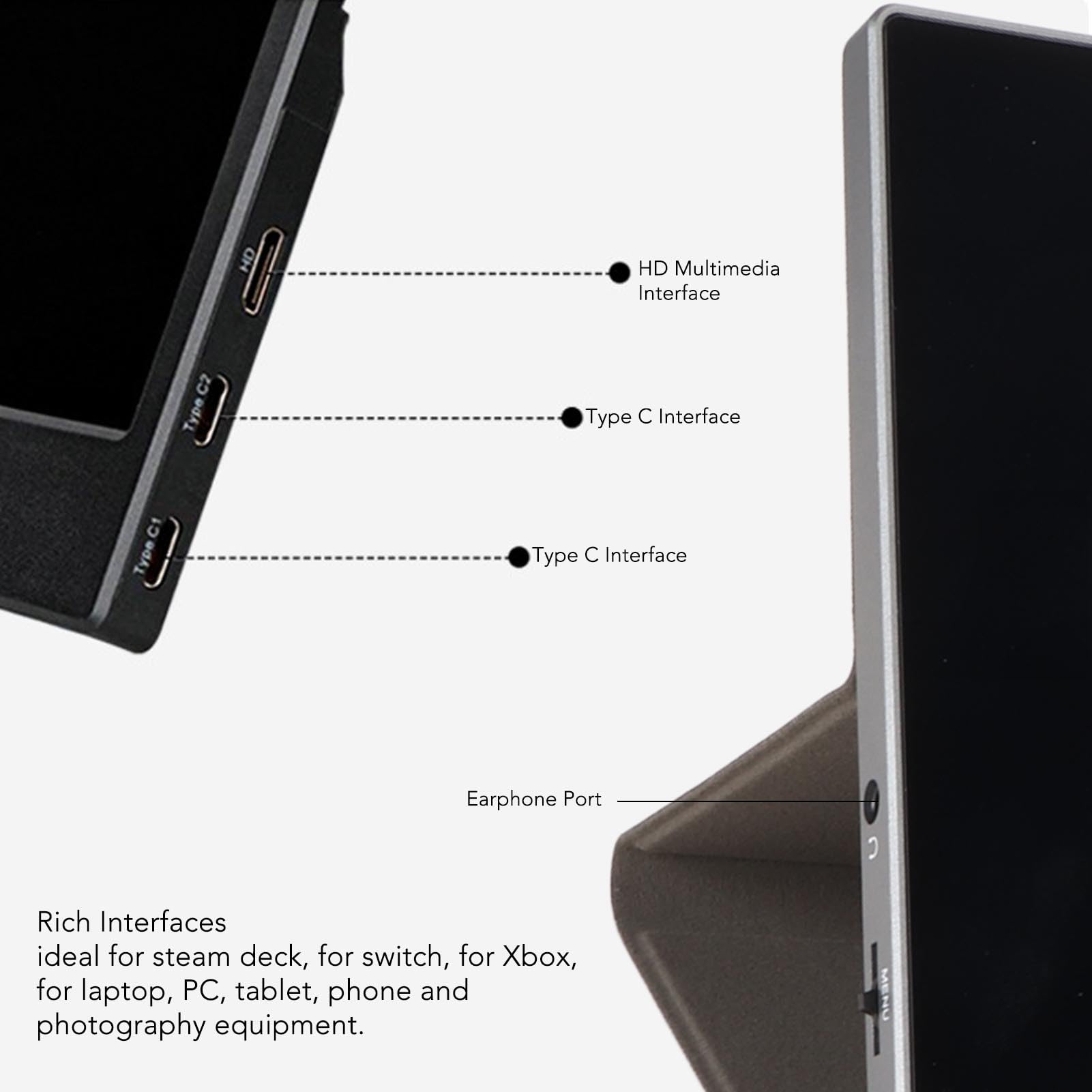 Amazon.co.jp: 10.5インチ IPS タッチスクリーン ポータブル モニター