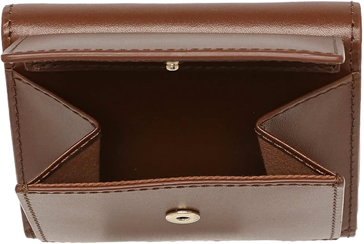 Amazon | [アーペーセー] 三つ折り財布 コンパクト財布 ブラウン