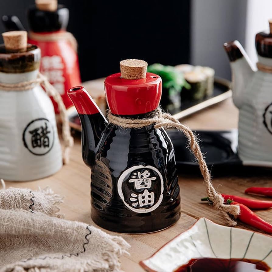 Amazon.com: Housoutil Japanese Style Ceramic Condiment Bottle