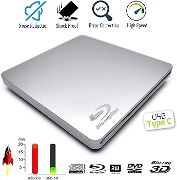 Amazon.co.jp: USB-C 外付けUSBスーパードライブ Mac CD DVD BD