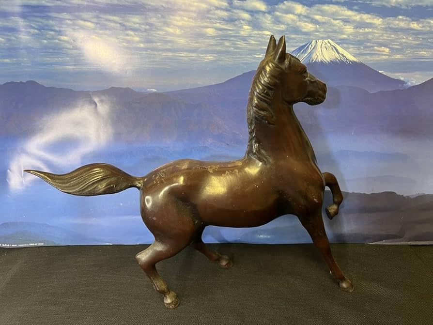 Amazon.co.jp: 鉄製【馬】縁起物オブジェ置物上手く行くうまくいく鉄器