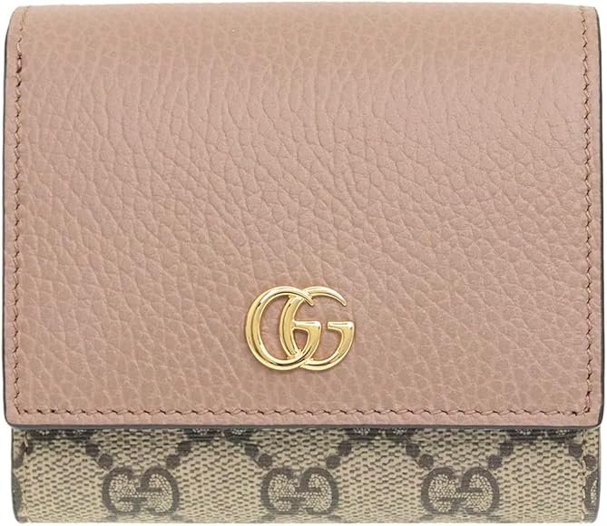 GUCCI 二つ折り財布 ベージュ レザー