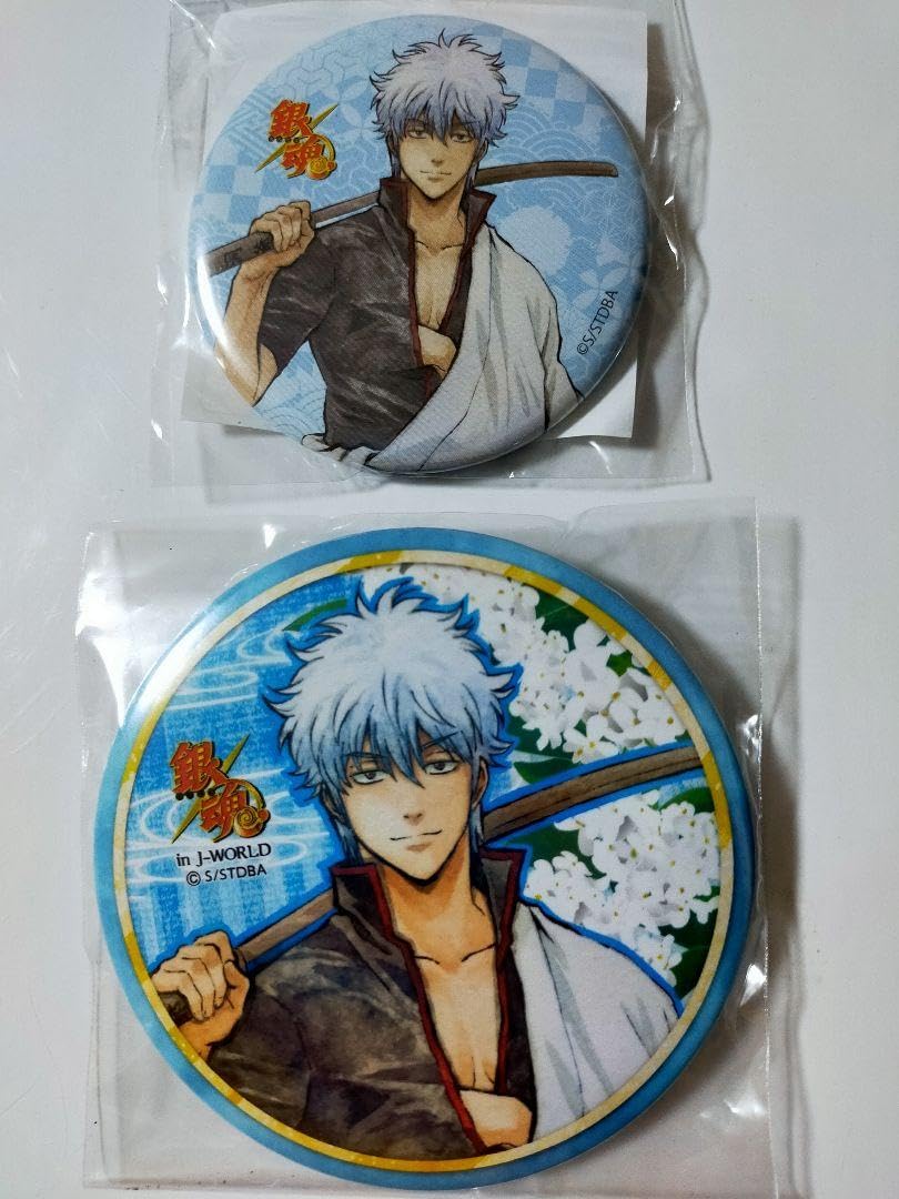 銀魂 キャラポップストア 坂田銀時 和紙風缶バッジ 花鳥風月 7点 銀魂