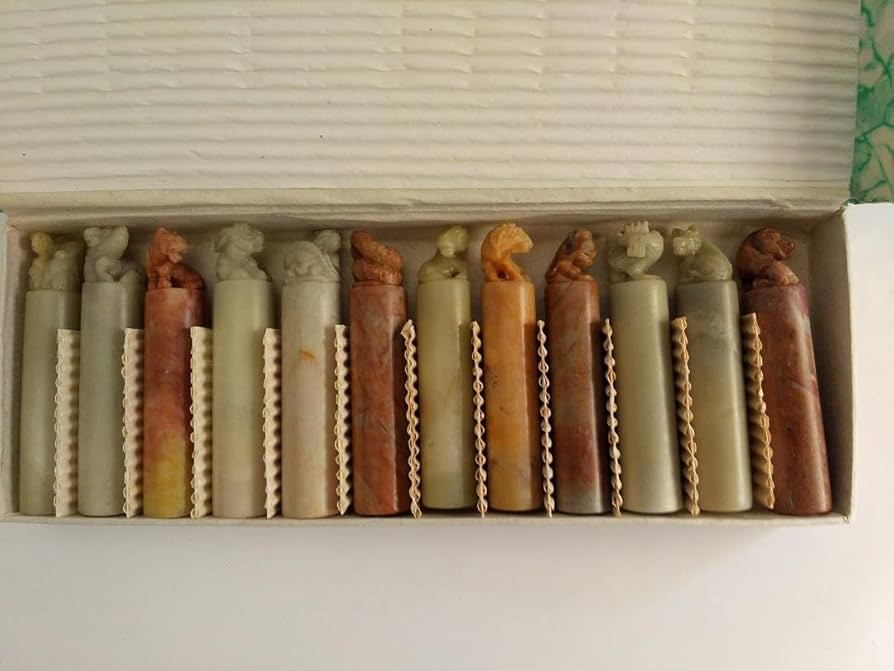 Amazon.co.jp: 篆刻 高級石材 篆刻用 中国 印材 寿山 鈕彫り 干支