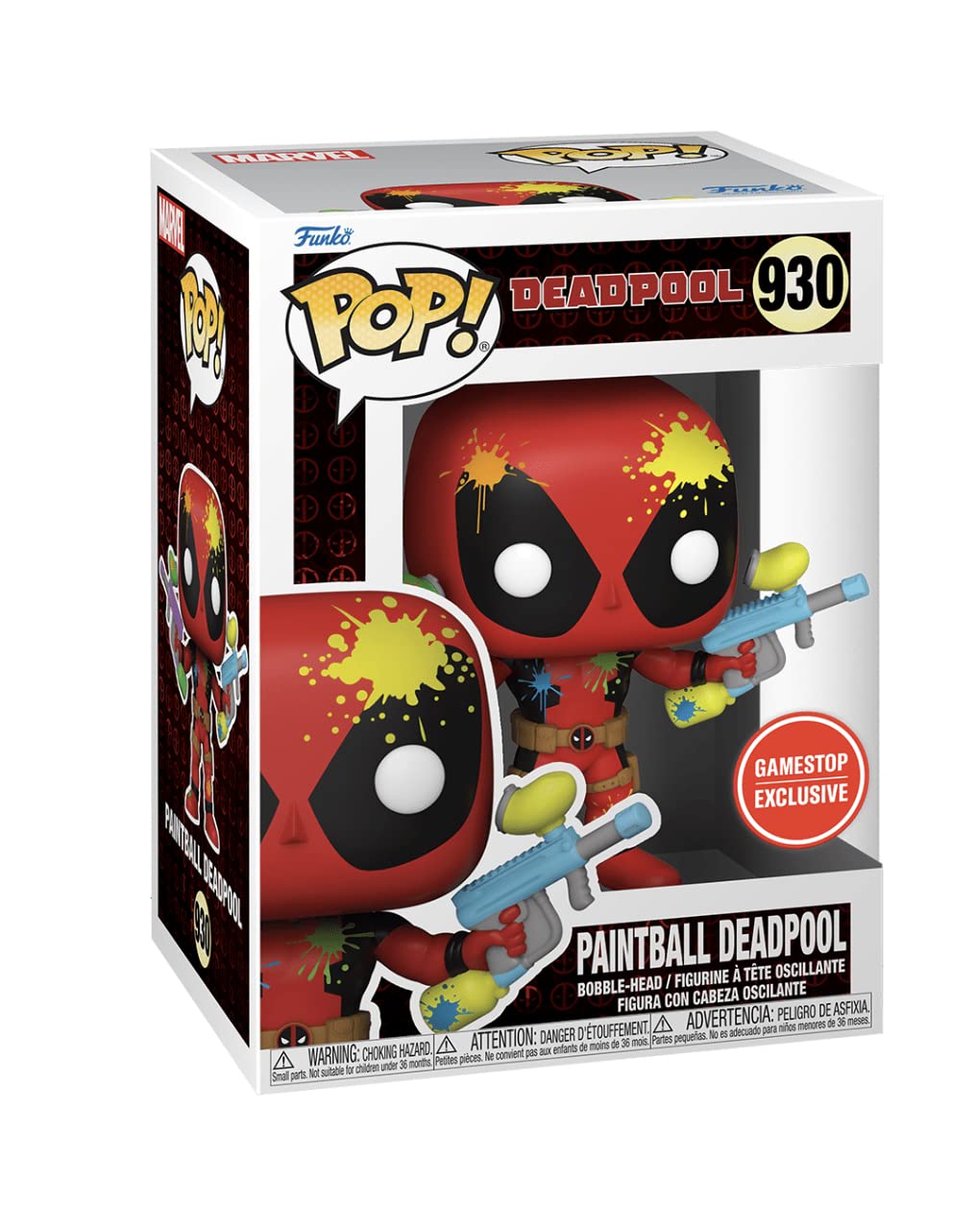 Funko POP! Marvel: Paintball Deadpool Only at GameStop : Amazon.co