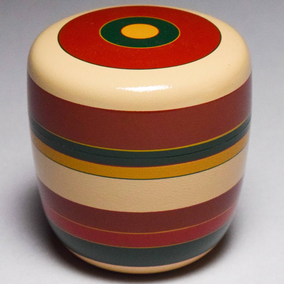 茶道具 築城筑良作 和紙張 唐松 大棗 共布共箱 M R9264 茶道具 築城筑