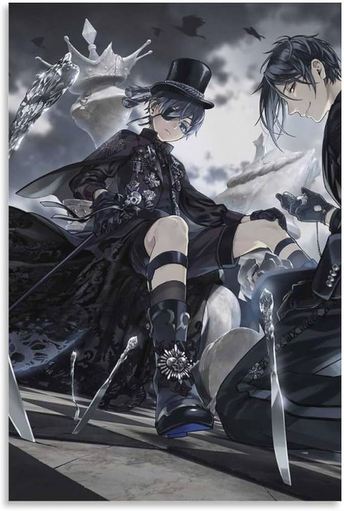 Amazon.co.jp: 絵画 黒執事 シエル·ファントムハイヴ セバスチャン