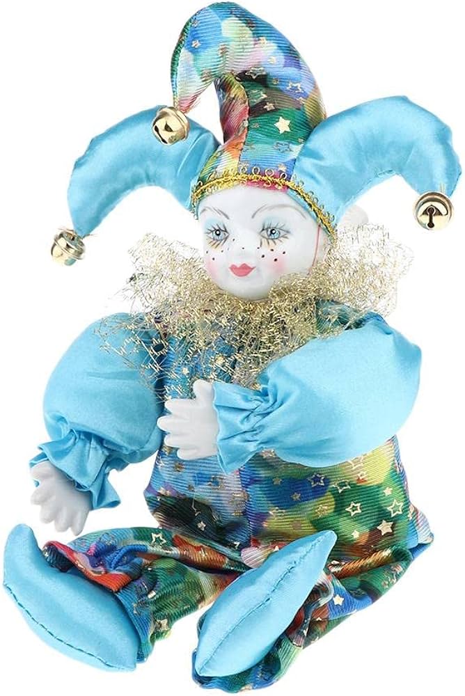 Amazon.com: SM SunniMix 33cm Porcelain Hanging Foot Clown Doll