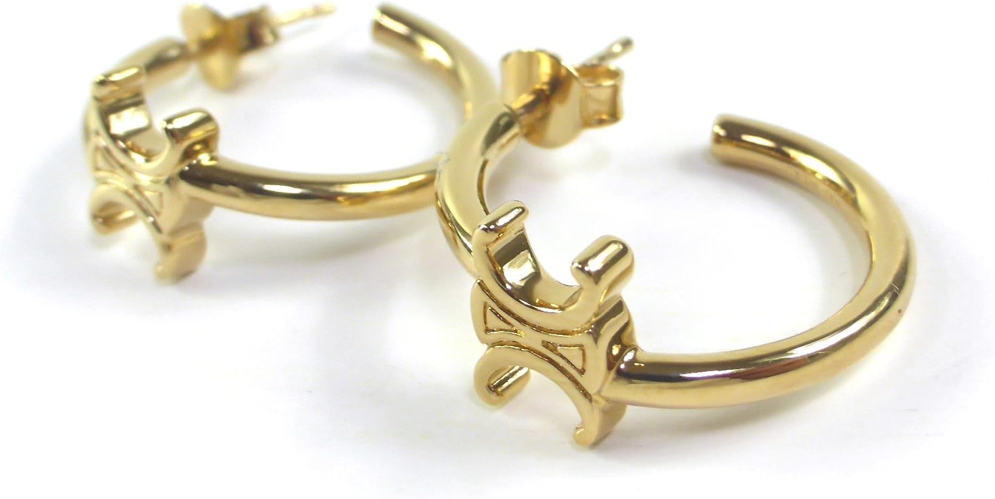 Amazon | [セリーヌ] フープ ピアス トリオンフ アシンメトリック460RD