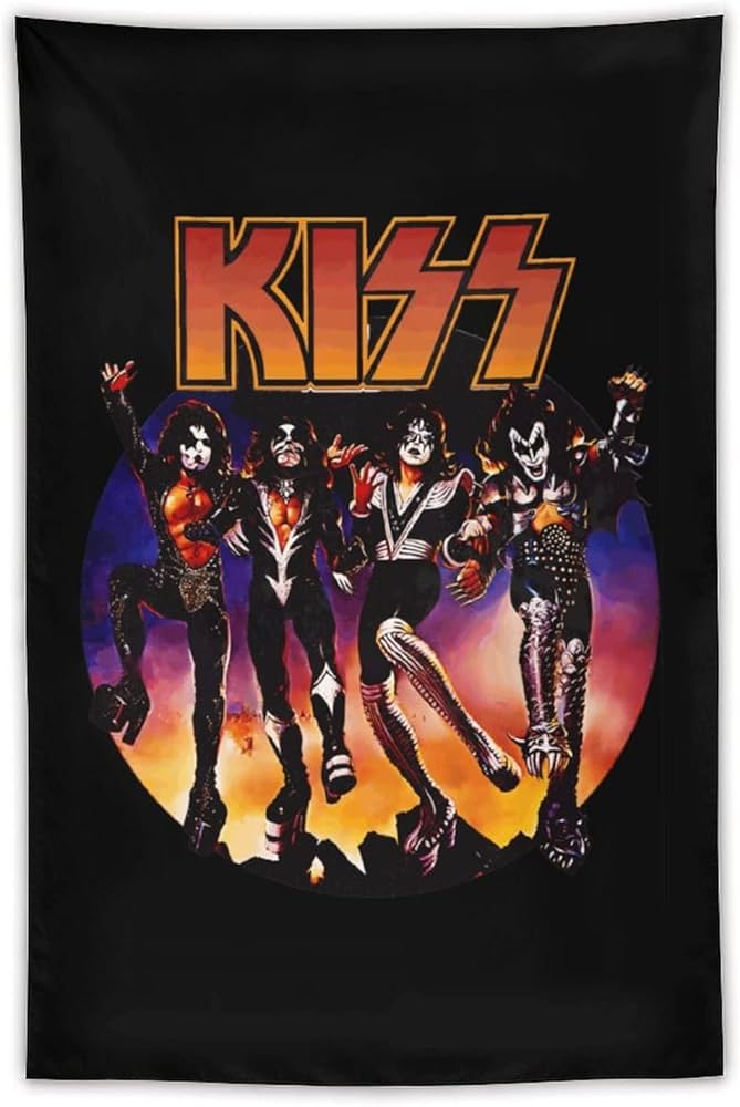 Amazon.co.jp: タペストリー キッス KISS キス 大判 布ポスター
