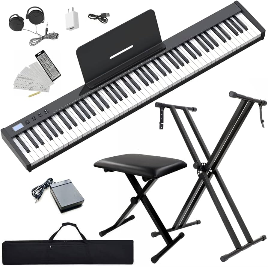 ニコマク 88鍵盤 ポータブル電子ピアノ SWAN