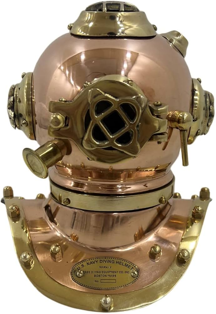 Amazon.com : Handcrafted Miniature US Navy Diving Helmet – Copper