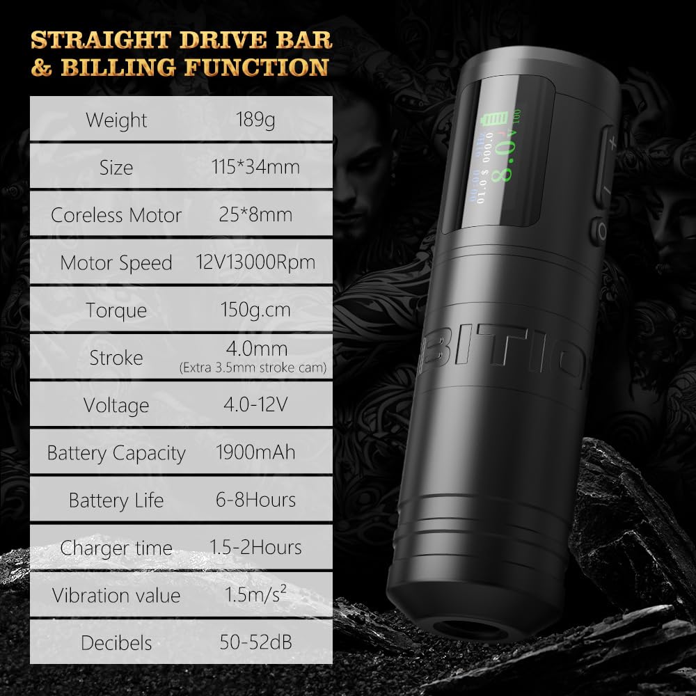 Amazon | Ambition Ninja ウルトラワイヤレスタトゥー マシン