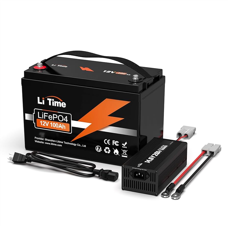 Amazon.com: LiTime LiFePO4 Battery 12V 100Ah Built-in 100A BMS