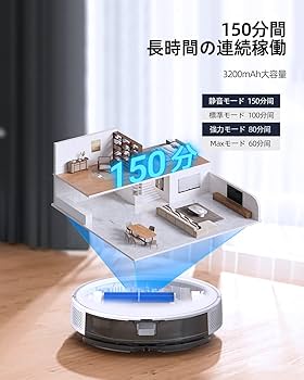 新品 ロボット掃除機 水拭き 両用 3500pa 強力吸引 超薄型