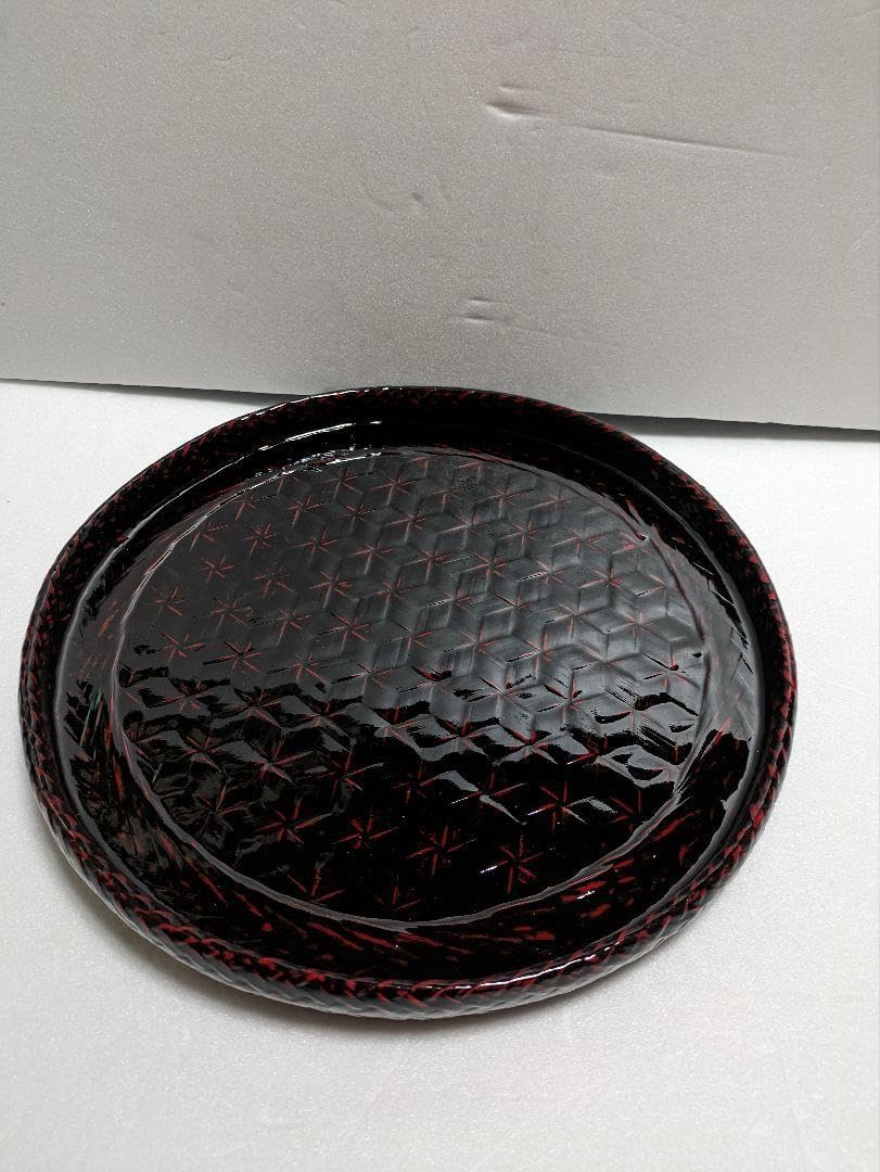 籃胎漆器 お盆 果物籠菓子器 オンライン 茶托 5枚 おしぼり受け 5個 計