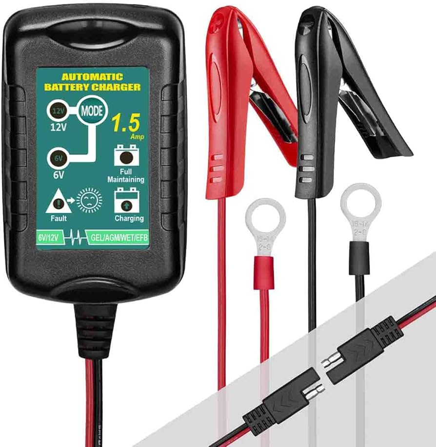Amazon.com: 12V/6V 1.5 Amp Battery Charger for Harley Davidson