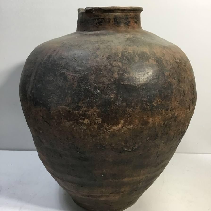 骨董 時代もの 金の網目に蝶々 花瓶 花入 古い物 古い花瓶 骨董 時代