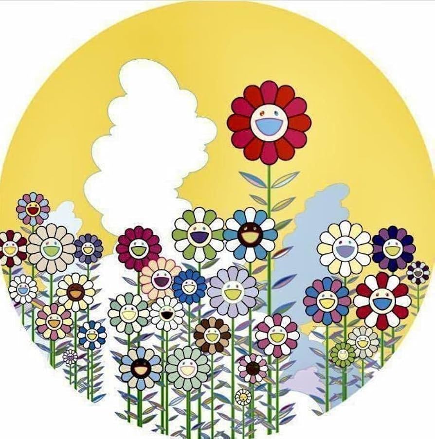 村上隆直筆サイン入りカイカイキキ限定版画お花畑シリアルナンバーキリ