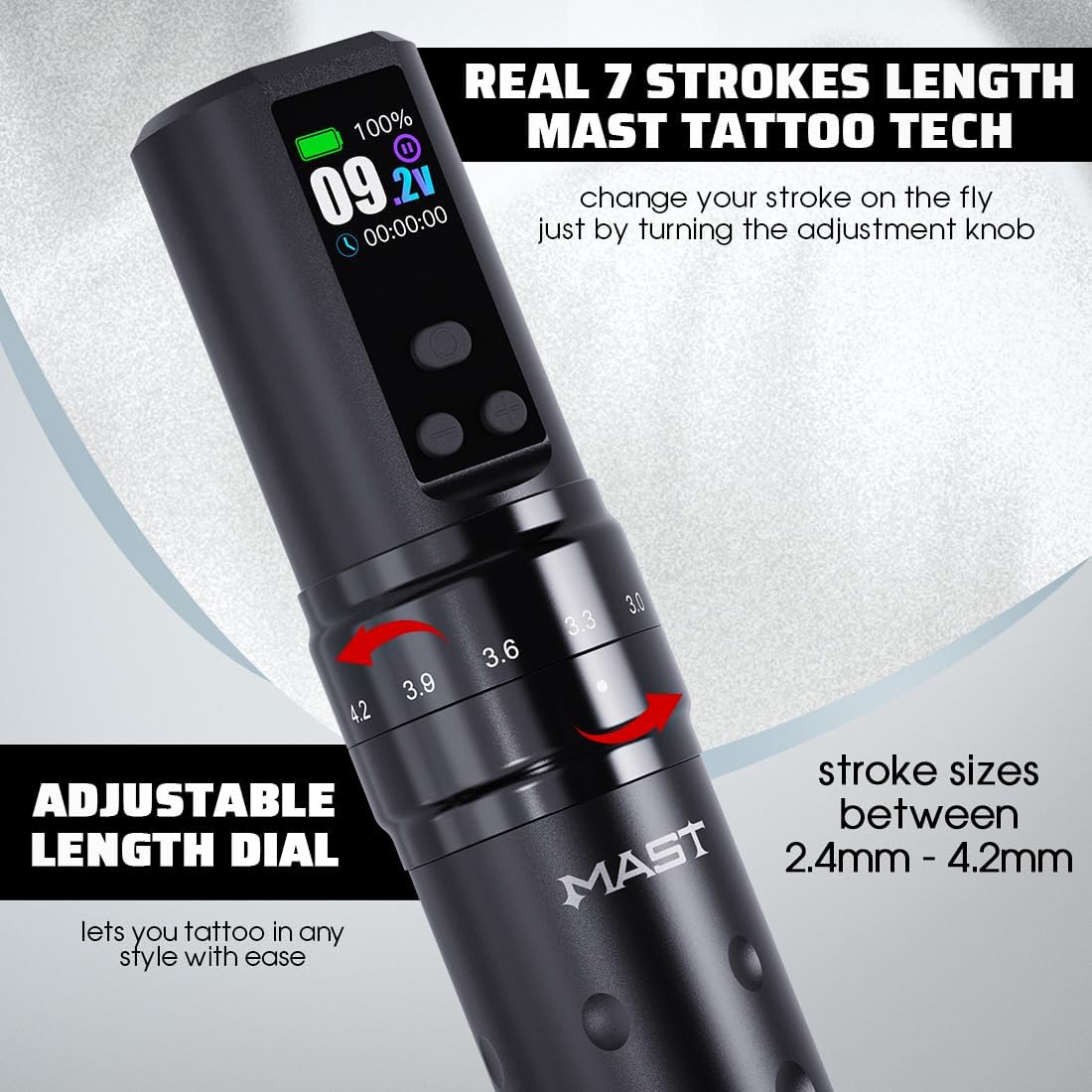 Amazon | Mast Fold2 Pro ワイヤレス ロータリータトゥーマシンキット