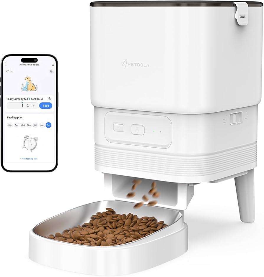 Amazon | APD APETDOLA 自動給餌器 猫 アプリ遠隔操作 えさやり器 定時