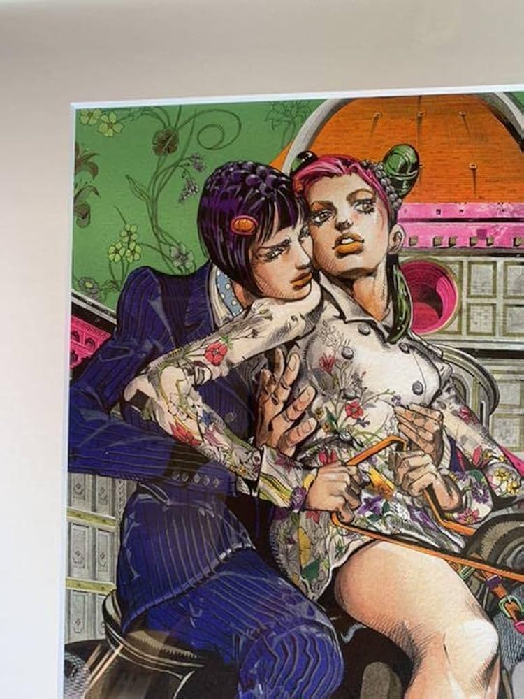 ジョジョの奇妙な冒険 徐倫＆ブチャラティ 複製原画 荒木飛呂彦 未展示