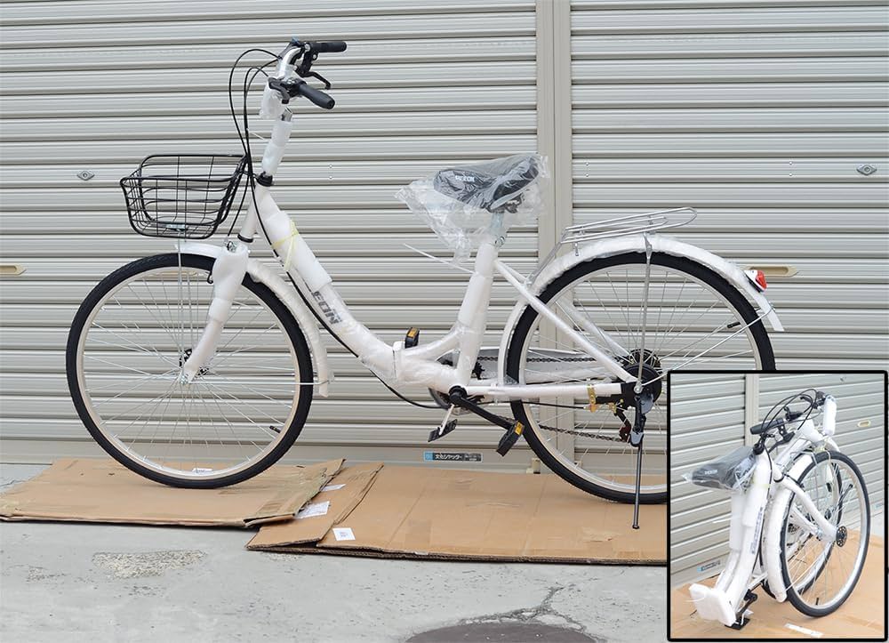 Amazon | ママチャリ 折りたたみ自転車 26インチ 7段変速 ミニベロ