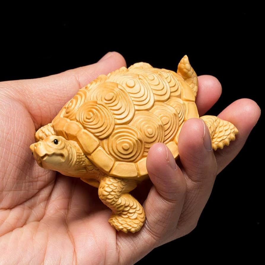 Amazon.co.jp: 彫刻の置物 木彫り亀の彫刻動物家の装飾工芸品 : ホーム