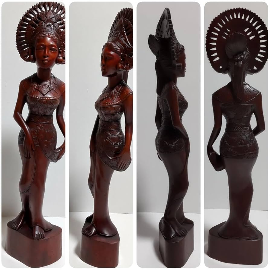 インドネシア バリ島 木彫り人形（特大） ＊背中の写真、要確認