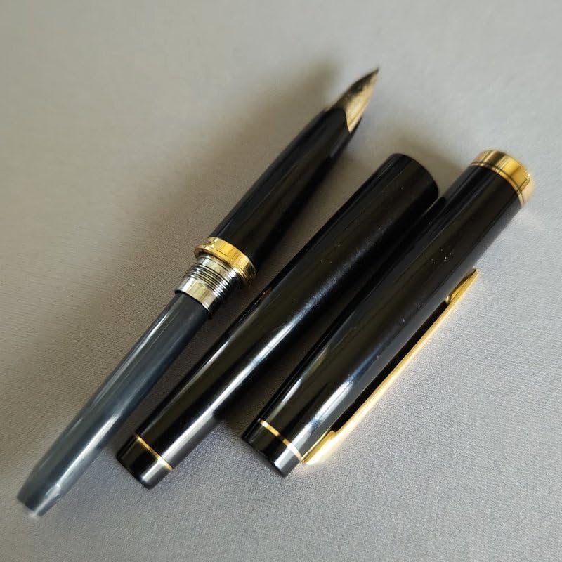 いちのしっぽ PILOTエリート万年筆 ピンク 黒18k14k 585刻印 PILOT