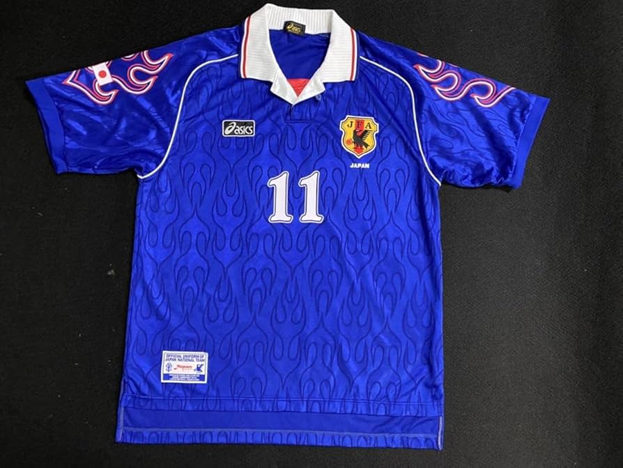 当時物】タグ付き 日本代表ユニフォーム 炎 1998 フランスw杯 【貴重