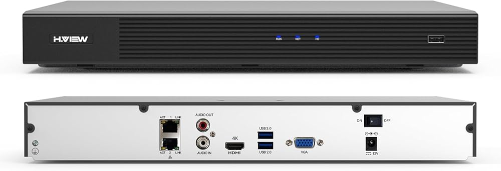 Amazon.co.jp: H.View 防犯録画機 NVRビデオレコーダー4K 8MP 最大32台