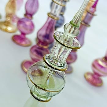 Amazon.co.jp: CraftsOfEgypt エジプトガラス 香水瓶 高さ 9cm (5本