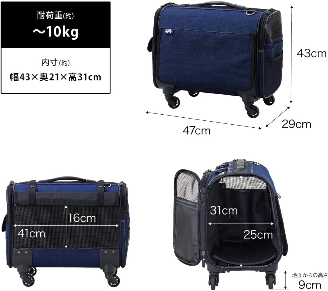 Amazon.co.jp: 【OFT】 ブロッサムリュックキャリー デニム M 犬 小型