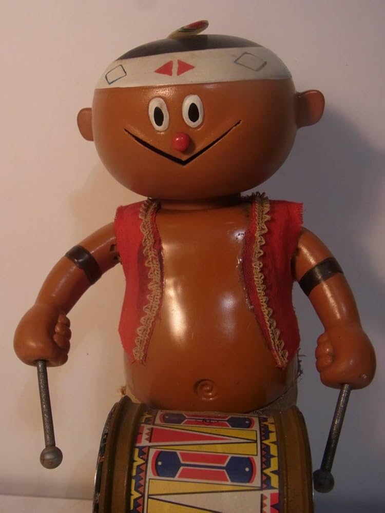 野村トーイ 1960年代 ブリキ インディアン シスコーン坊や 32cm