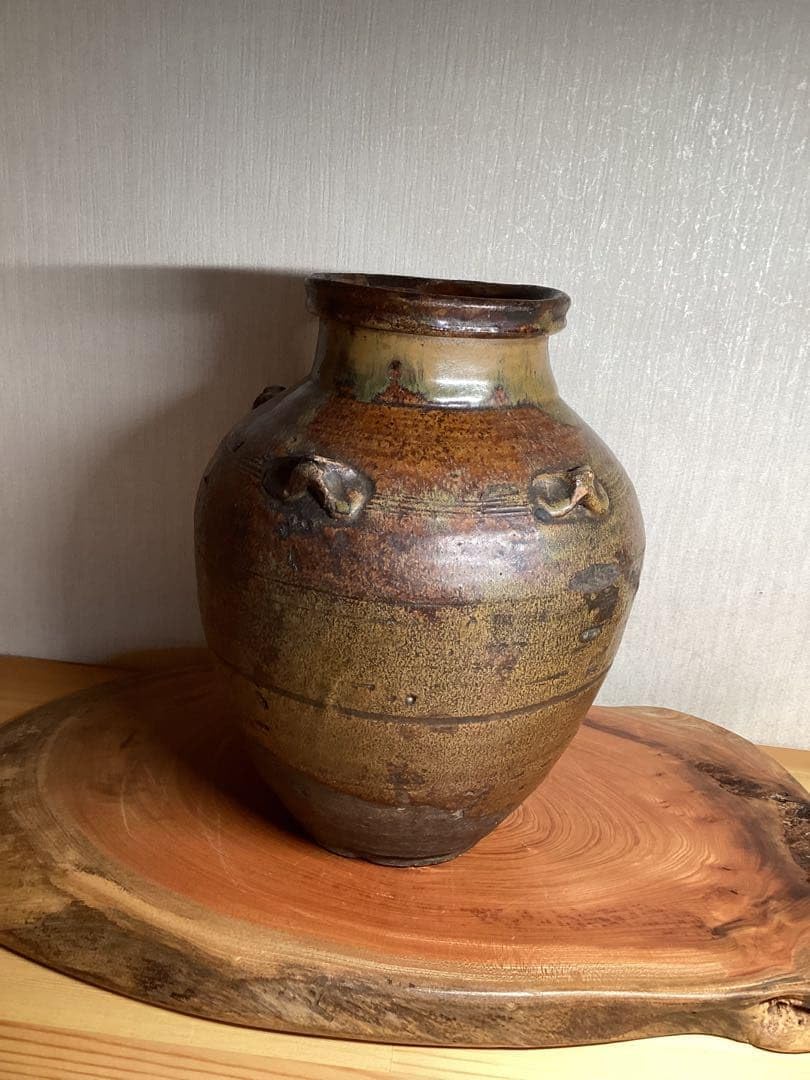 オールドニッポン 約24cm 金盛り 花紋 チョコレートポット ティー