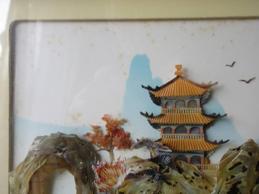中国珍珠貝画 貝細工芸術品 中国美術 【公式通販】