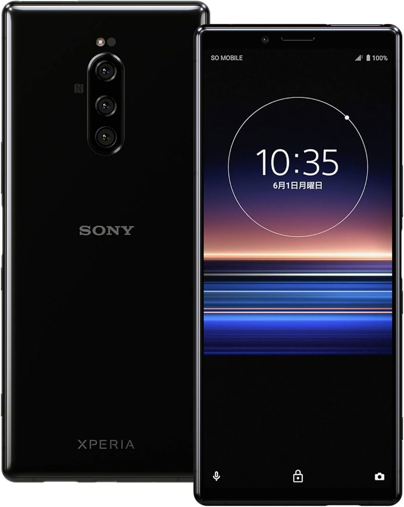Amazon | ソニー Xperia1 ブラック SIMフリースマホ J9110JP B 【日本