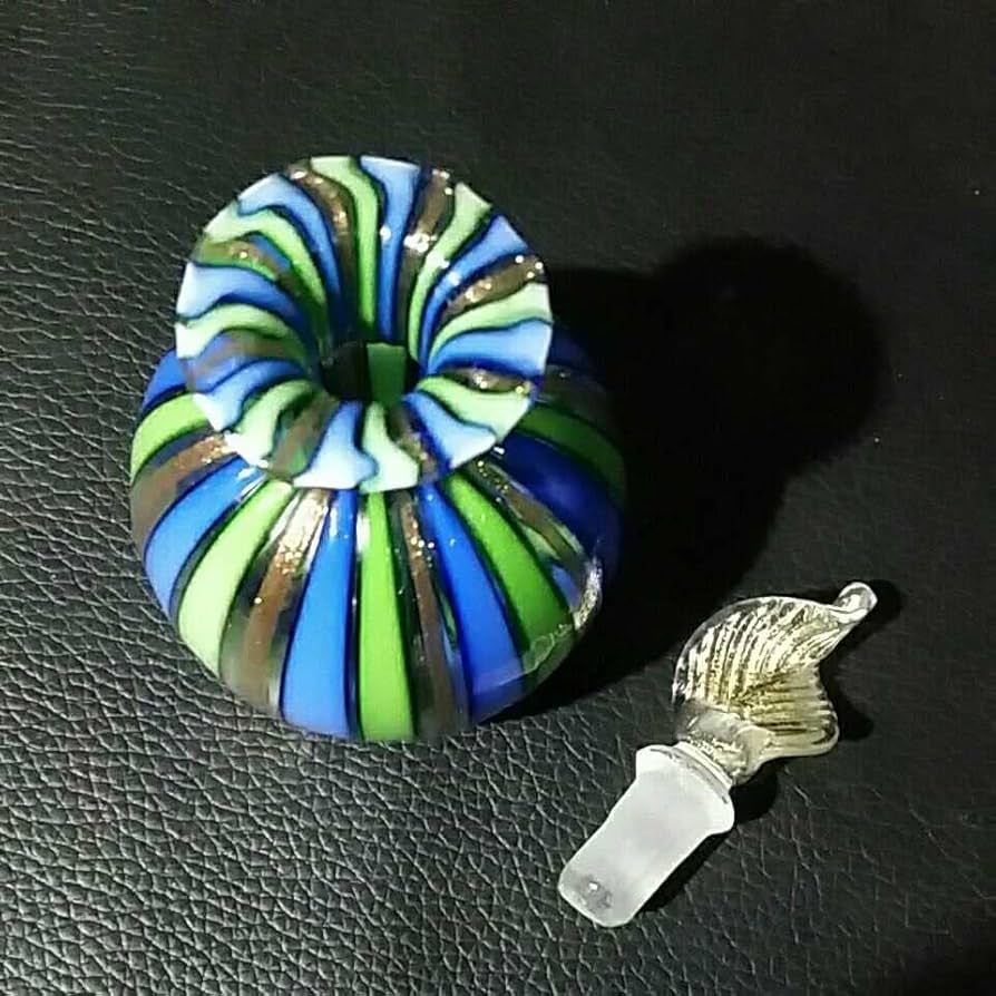 Amazon.co.jp: MURANO ムラノ 金彩 蓋付 グリーン ブルー パフューム