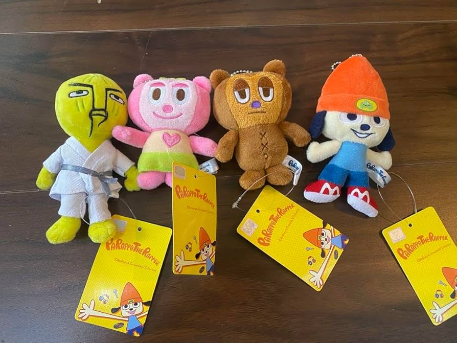 Amazon.co.jp: パラッパラッパーぬいぐるみ セット : おもちゃ 【レア