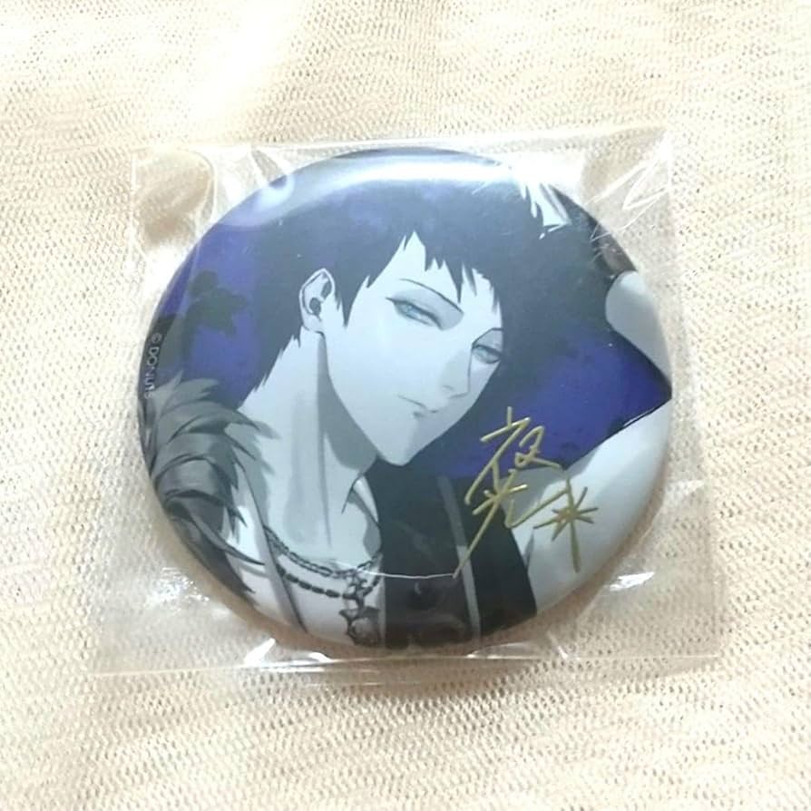 ブラックスター ブラスタ 夜光 サイン缶バッジ