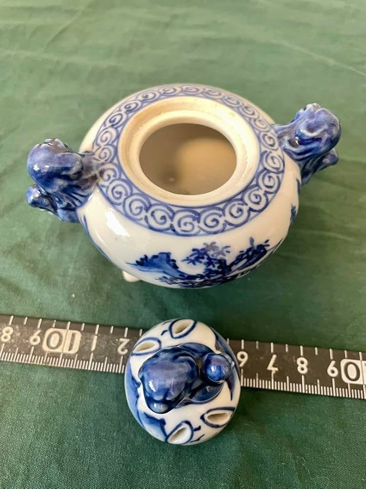 岐No58 染付 香炉 送料込み0504 岐No58 染付 香炉 送料込み0504 工芸品