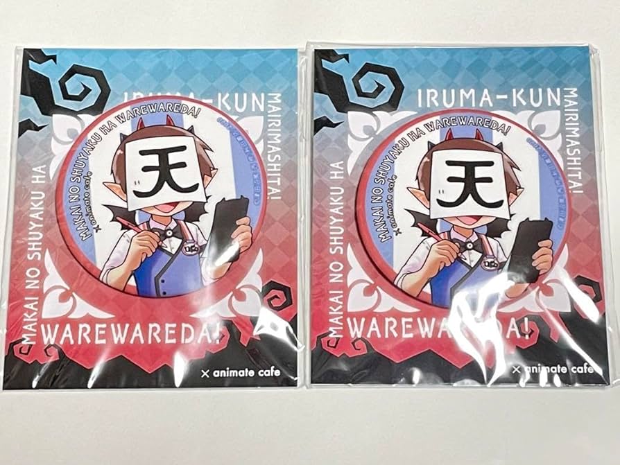 魔界の主役は我々だ ボンベ・ゾム アニメイトカフェ 台紙付き 缶バッジ