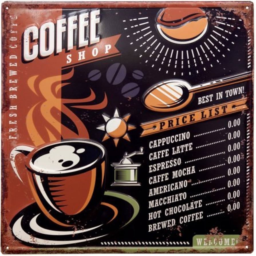 Amazon.co.jp: アメリカンダイナー【アメリカン メタルサイン/コーヒー