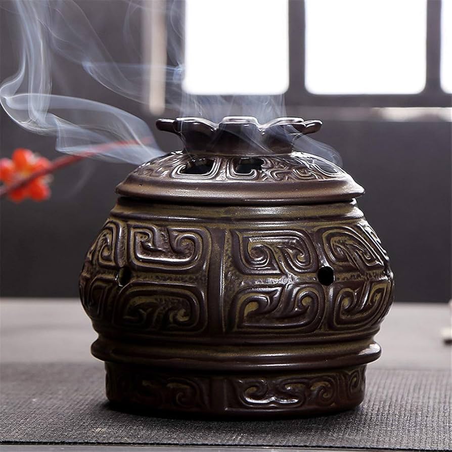 Amazon｜香炉 お香立て 仏壇用香炉 中国の優雅な古典的な香炉の香炉は