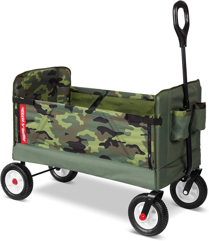 迷彩色 折りたたみキャリーワゴン 2人乗り ベビーカーワゴン