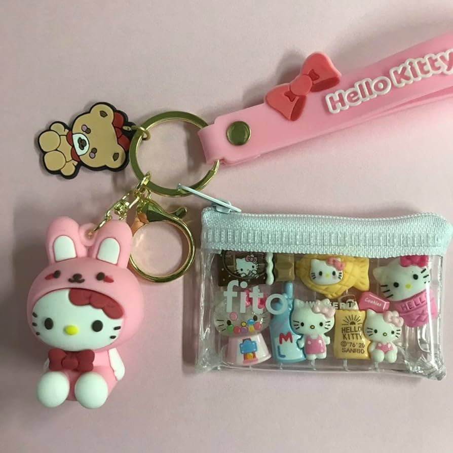 Amazon.co.jp: キティちゃん ガチャ詰めポーチ キーホルダー : おもちゃ