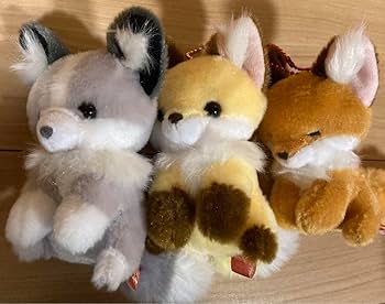 Amazon.co.jp: ちょこんとキツネ あきうらら ぬいぐるみ キーホルダー