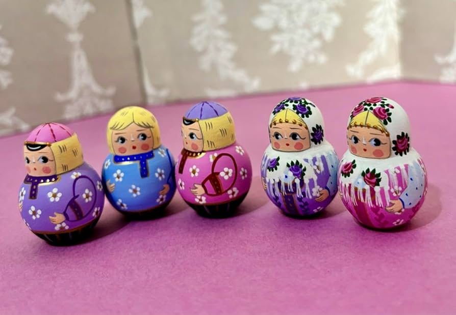 購入 マトリョーシカ ロシア作家 オリガ・ミッチナ作 ダルマ型 13.5cm